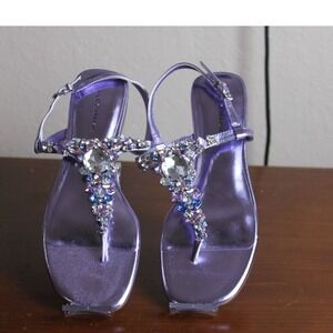 Alex Marie Purple Jeweled Embellished Thong‎ Sandals Size 7.5M Fairy Whimsigoth